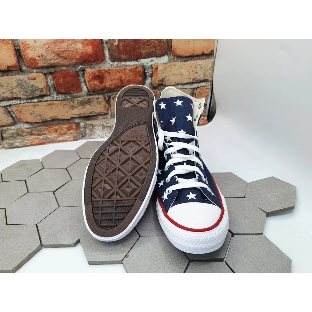 Converse Chuck Taylor All Star Hi Navy Stars Men's 10 USA Red White Blue A15503F